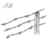 Cheap Galvanized barbed wire/PVC coated price weight per meter